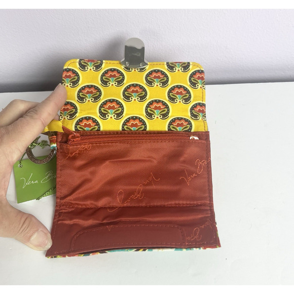 Vera Bradley Wallet Quick Swipe ID Provencal Yellow Floral Key Ring NWT - Picture 3 of 4